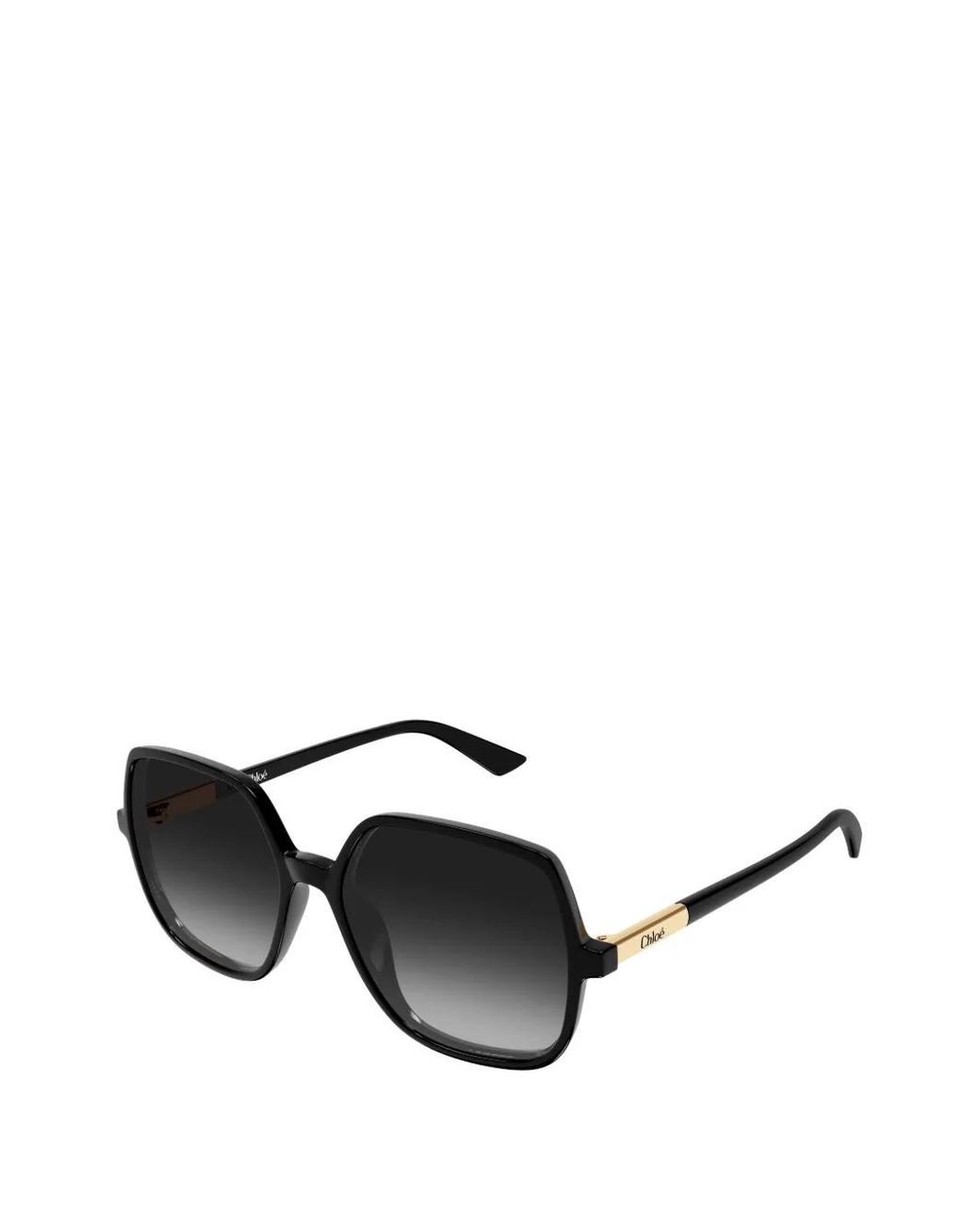 Chloé Black Oversized Geometric-Frame Sunglasses