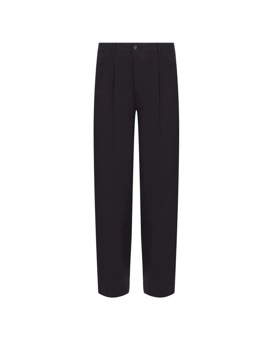 Giorgio Armani Blue Pantalon Droit À Design Plissé for men