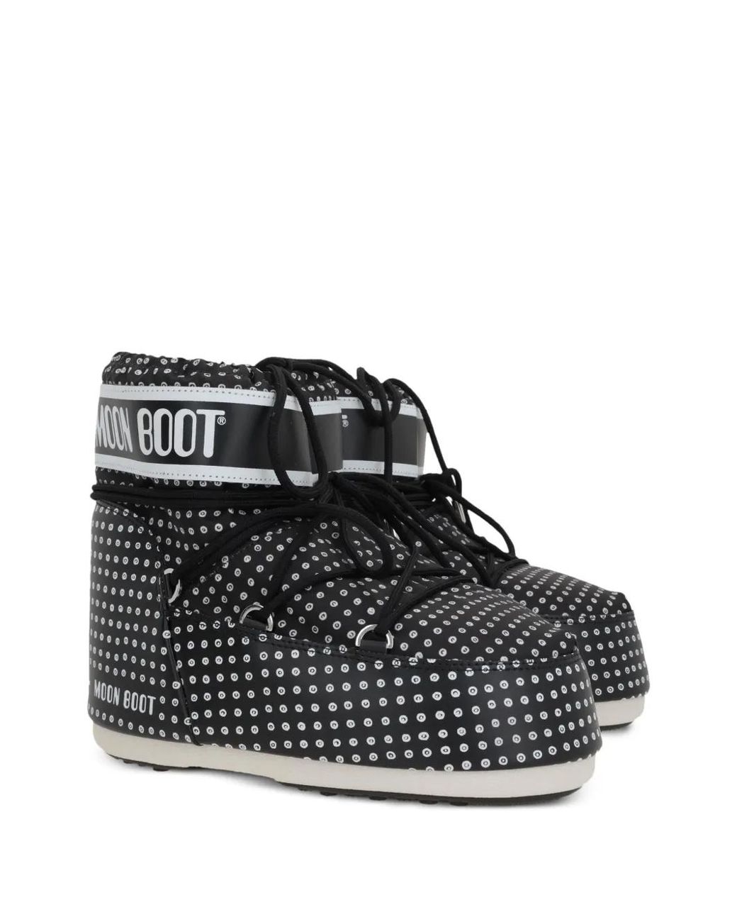 Moon Boot Black Logo-Print Snow Boots