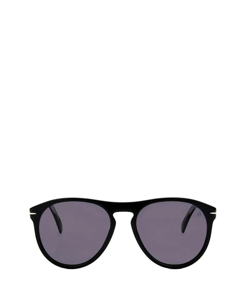 David Beckham Black Round-Frame Sunglasses for men