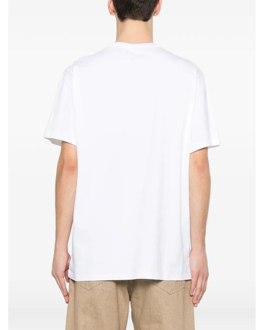 From Future White Heart-Print T-Shirt for men
