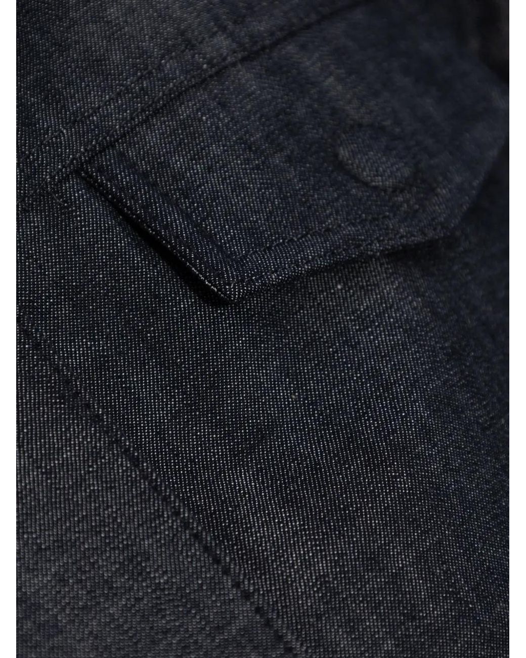 Fendi Blue Buttoned Elastic-Waist Jacket