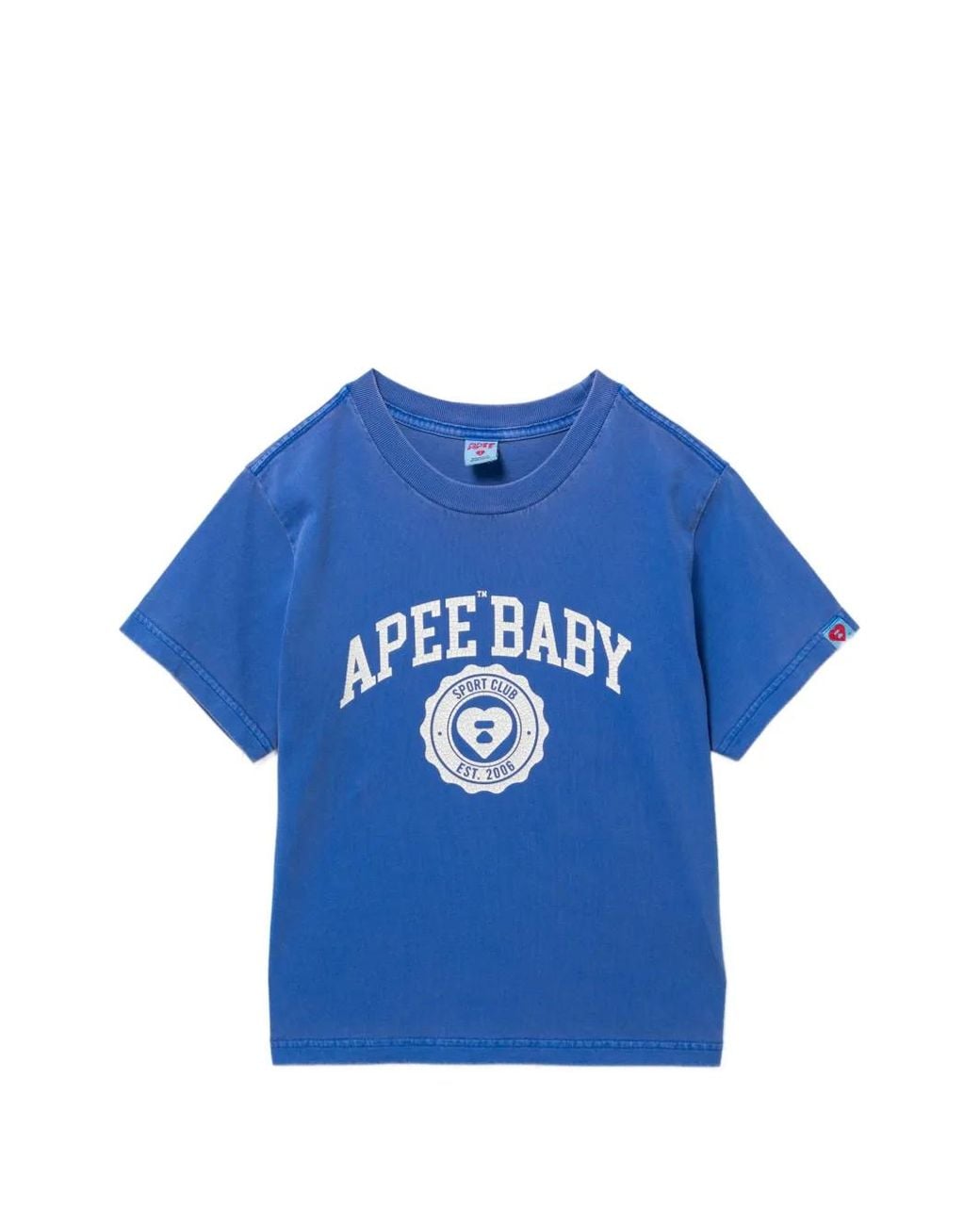 AAPE BY A BATHING AP Blue Logo-Print T-Shirt