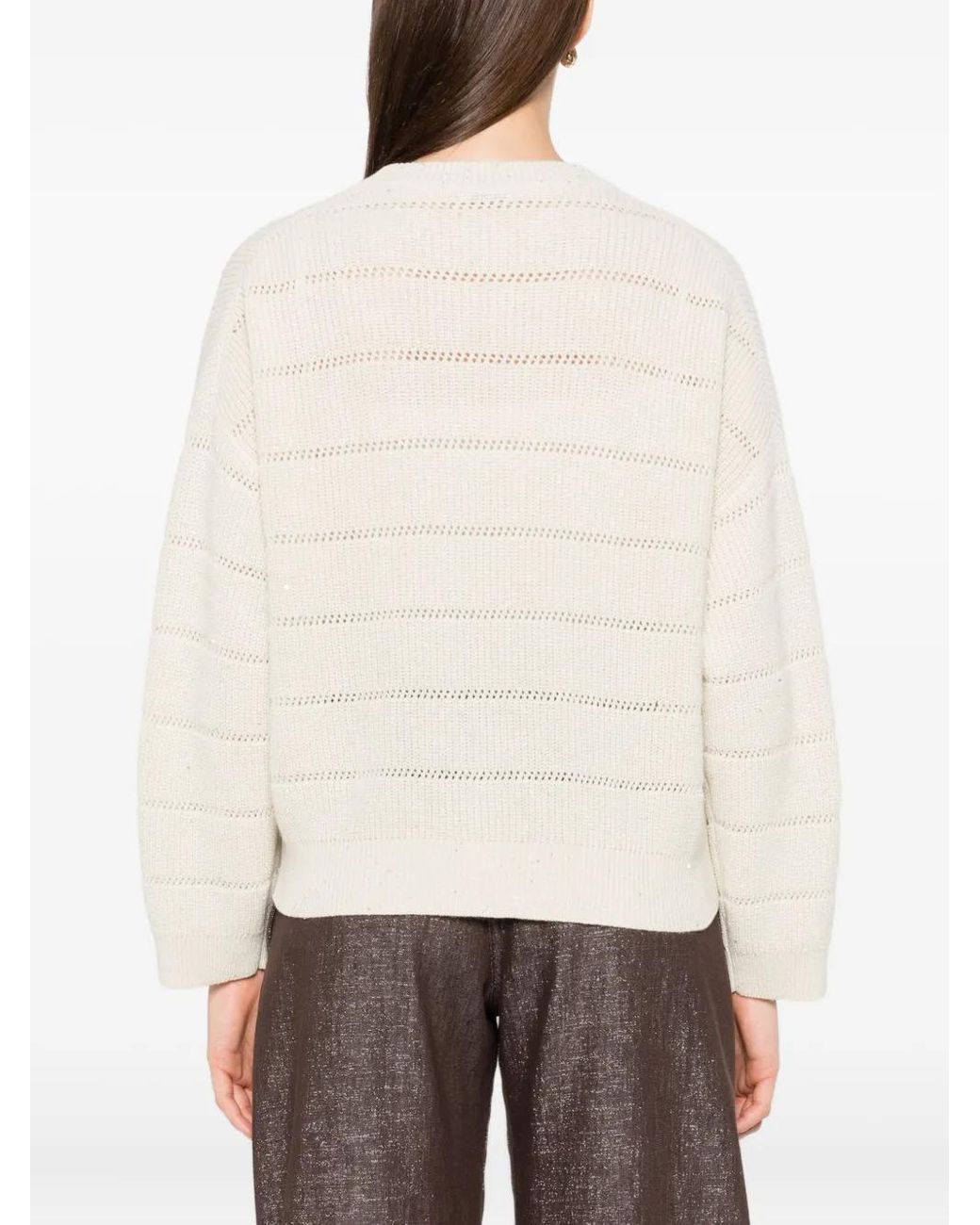 Brunello Cucinelli White Sweaters