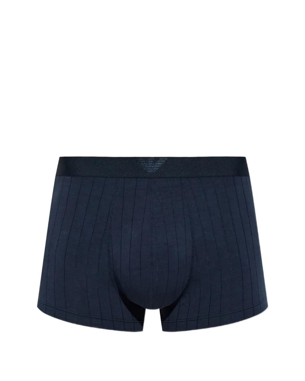 Emporio Armani Blue Ribbed Modal Jersey Trunk With An Elasticated Waistband for men