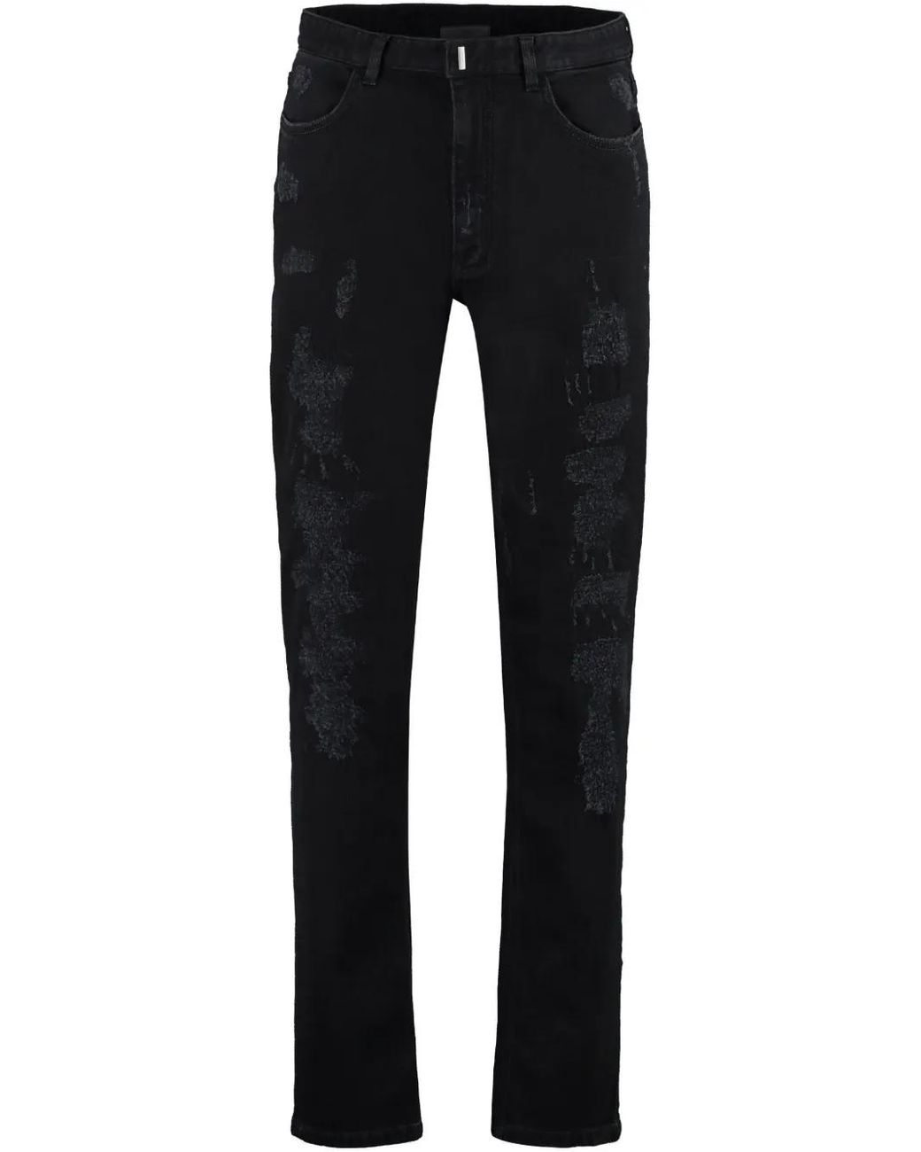 Givenchy Black Slim-Fit Destroyed Jeans for men