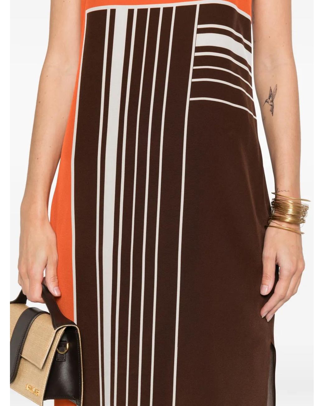 Sir Orange Destino Striped Maxi Dress