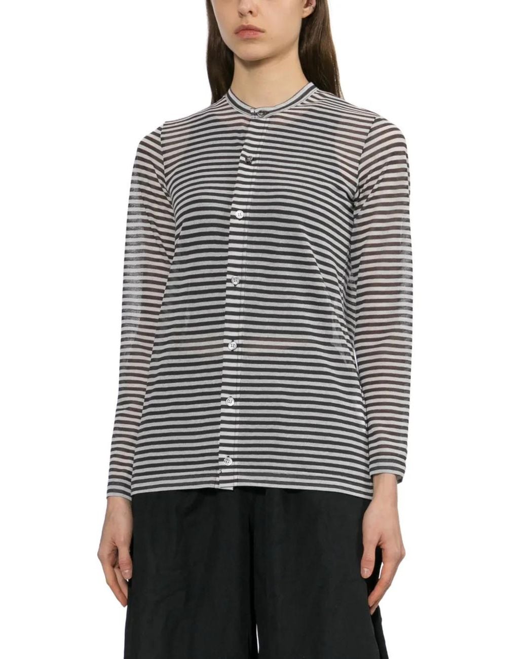 Junya Watanabe Gray Striped Cardigan