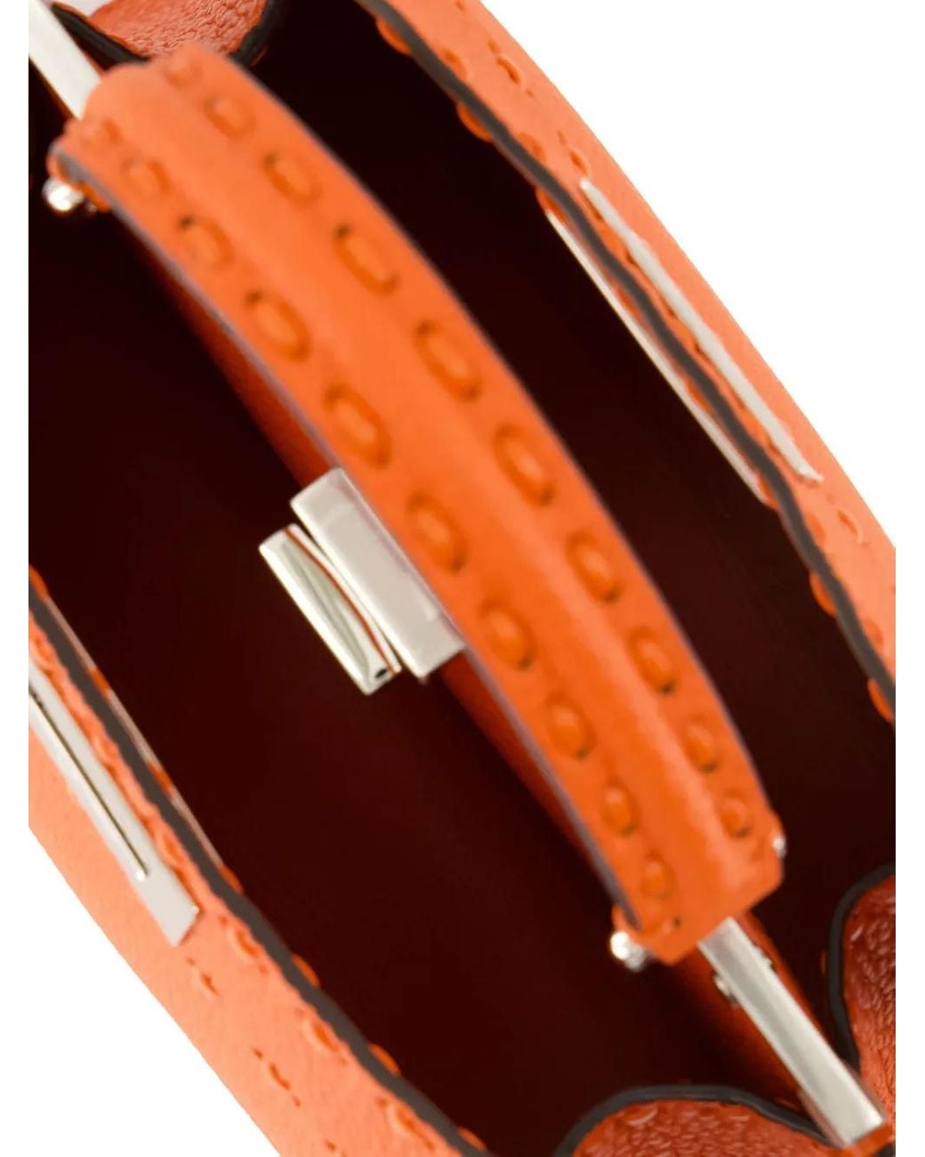Fendi Orange Petit Sac Cabas Peekaboo I See U