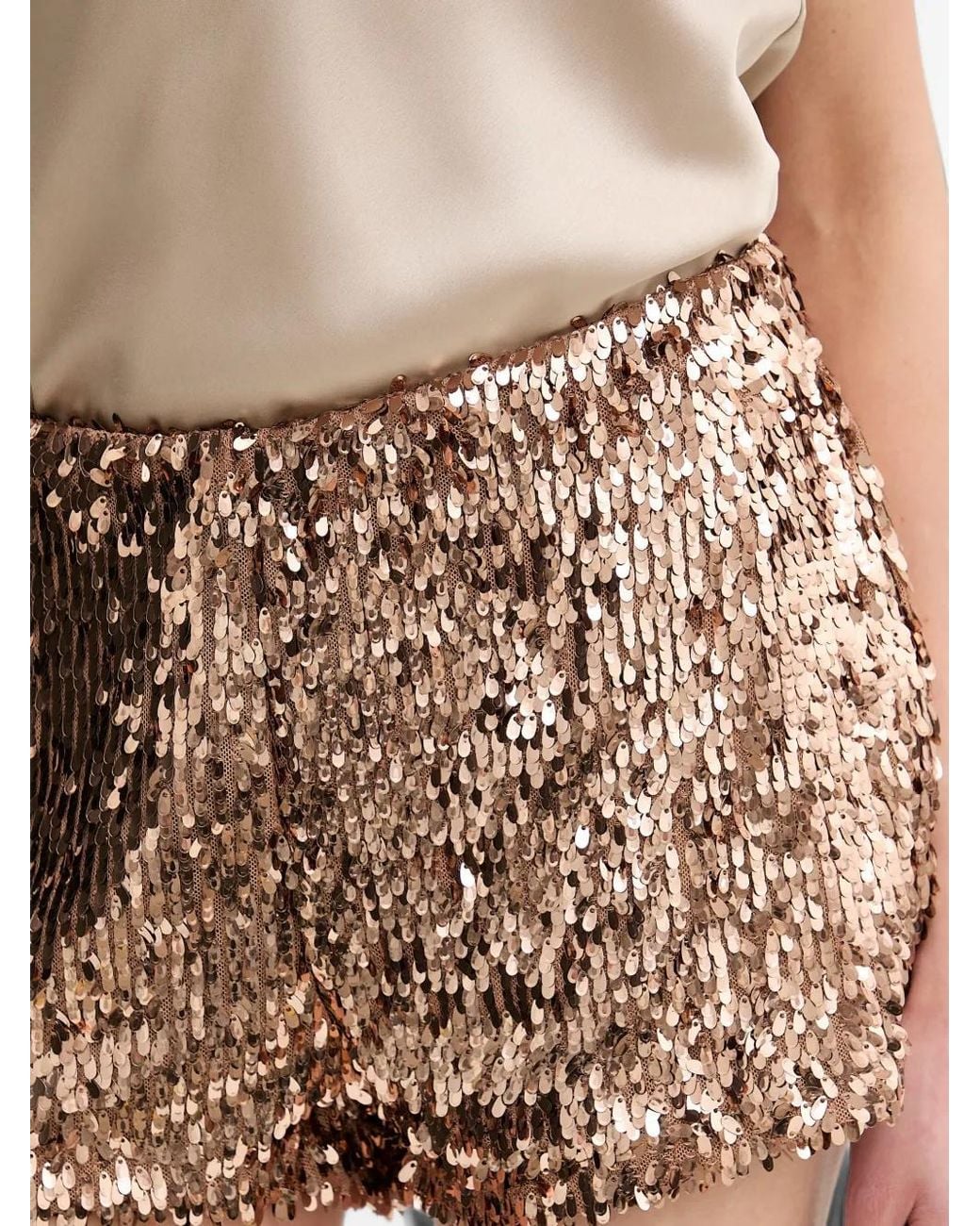 Short À Sequins Haveone en coloris Natural