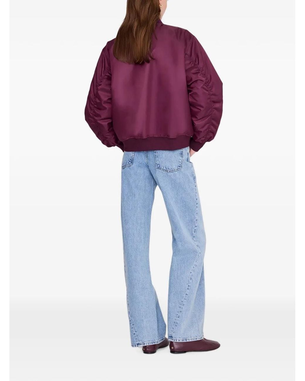 Anine Bing Purple Leon Bomber