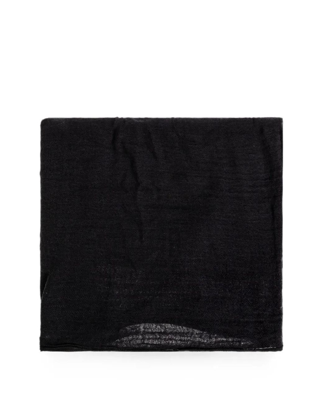 Rick Owens Black Wool And Cashmere Scarf