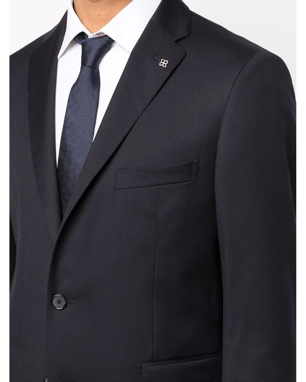 Tagliatore Blue Fitted Single-Breasted Suit for men