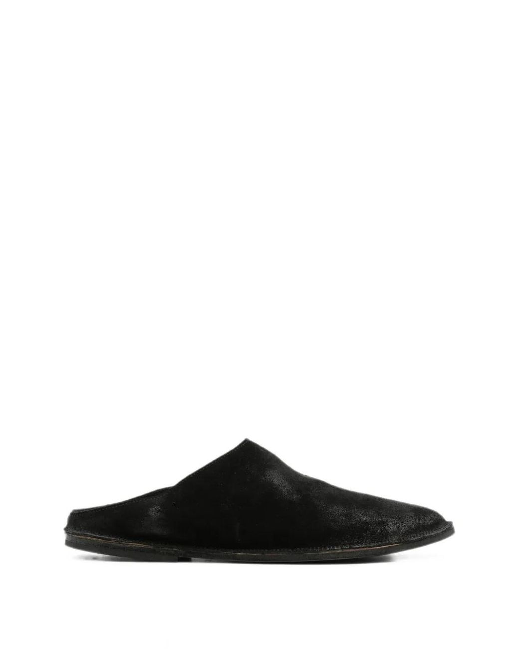 Marsèll Black Distressed-Effect Slip-On Mules