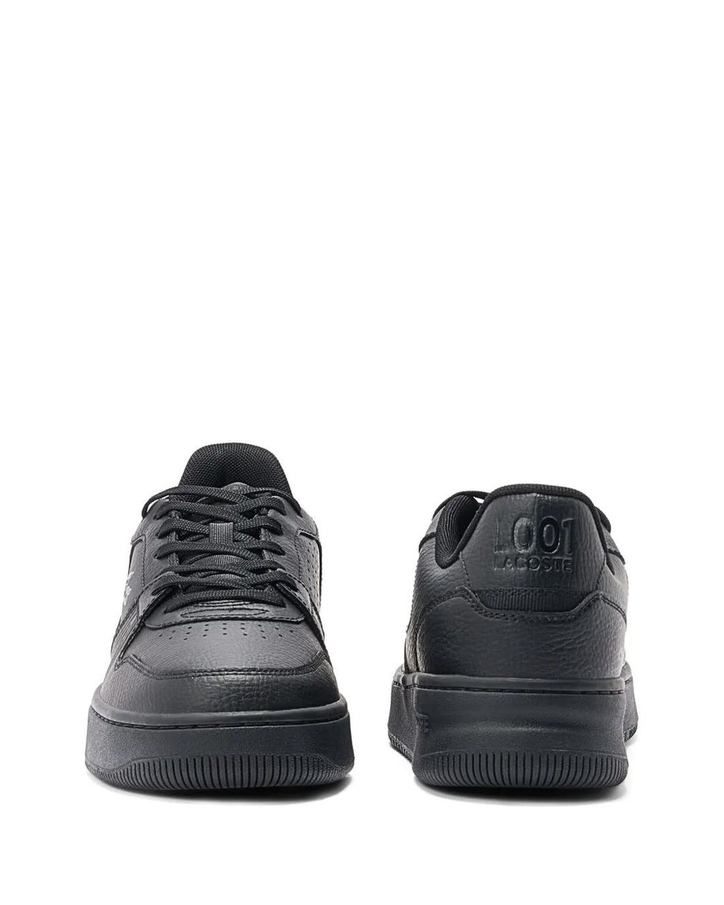 Lacoste Blue Leather Lace-Up Logo Sneakers for men