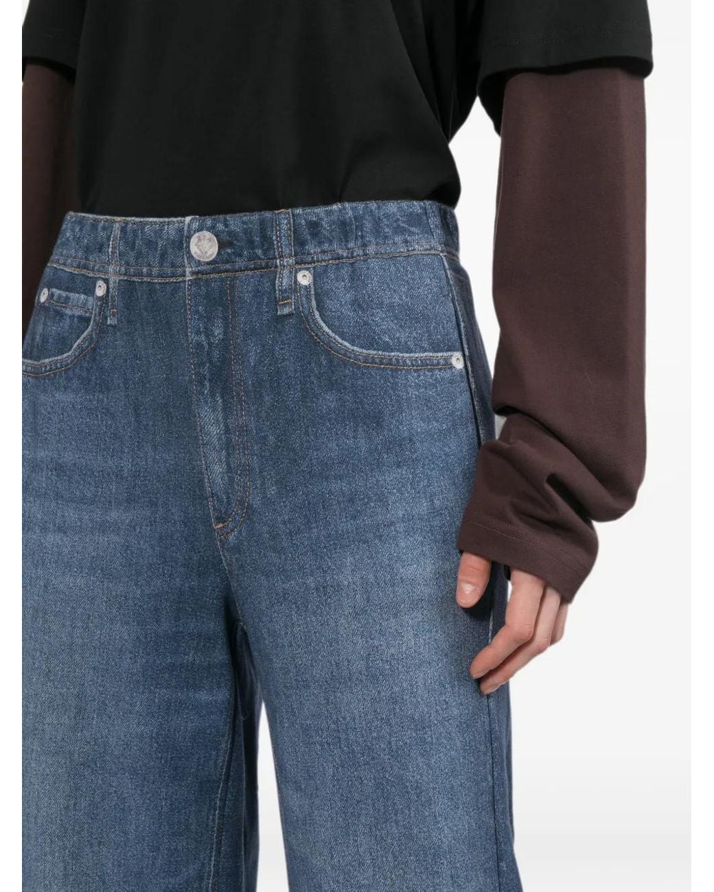 Rag & Bone Blue Jean À Taille Élastiquée