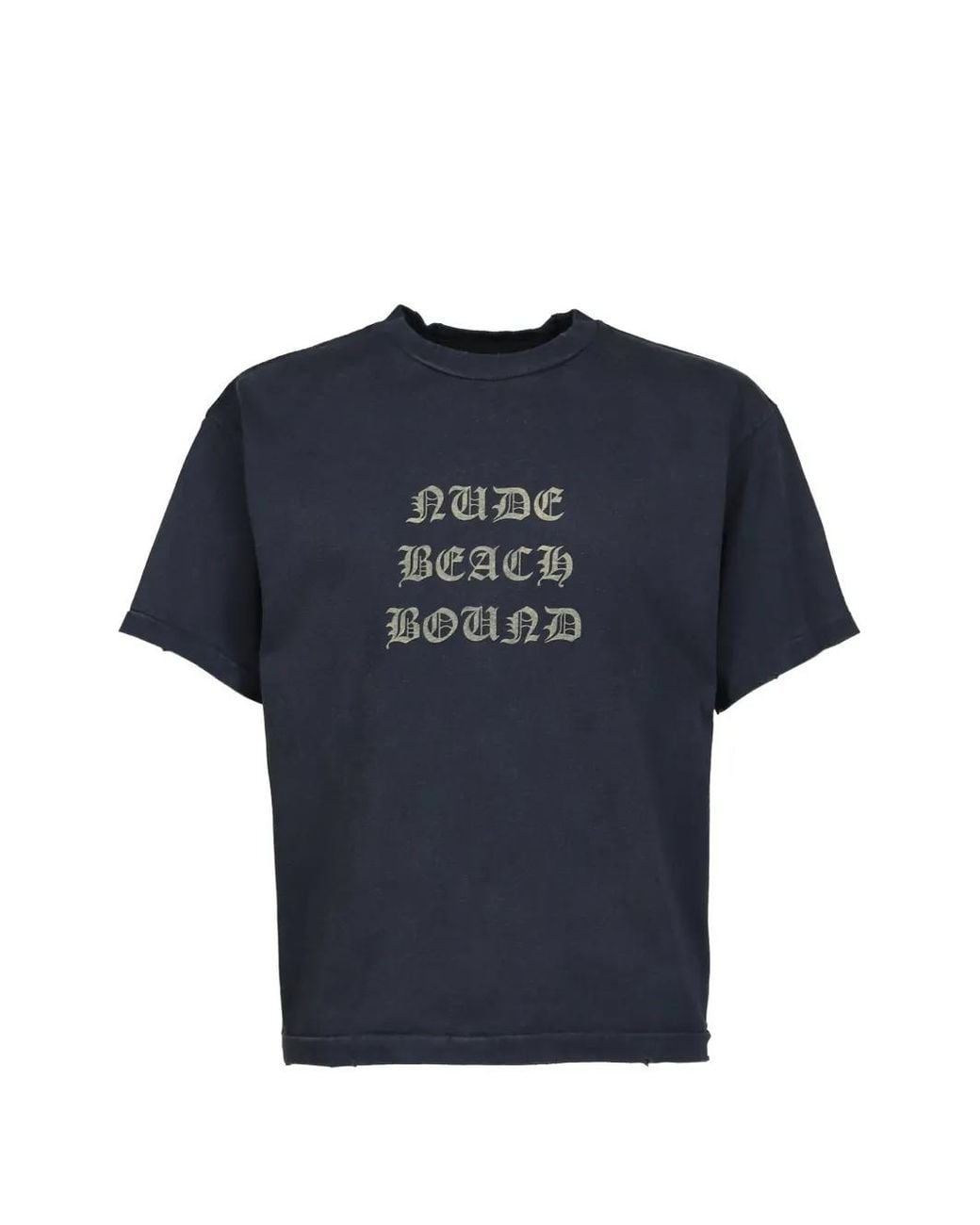 JUN/NAKAYAMA Blue Graphic-Print Box-Fit T-Shirt for men