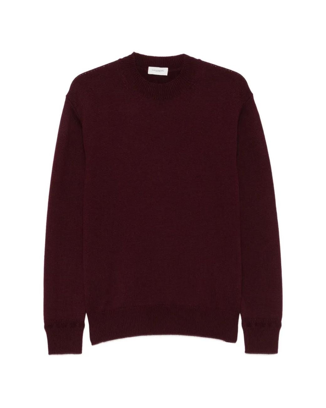 Paolo Pecora Purple Crew-Neck Knitted Sweater for men
