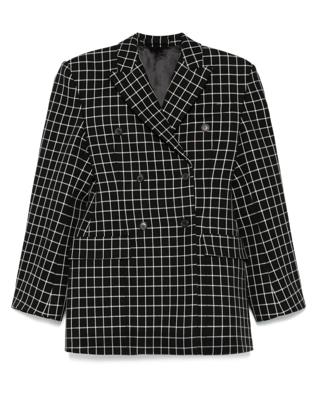 Wardrobe NYC Black Check-Pattern Blazer