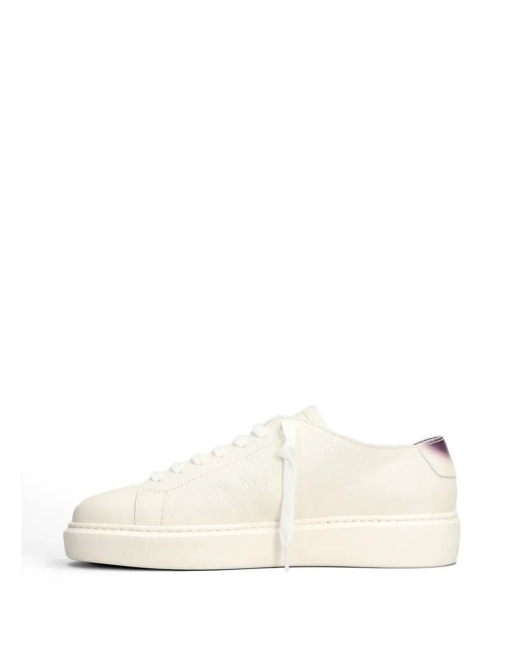 Doucal's Natural Pebbled-Leather Sneakers for men