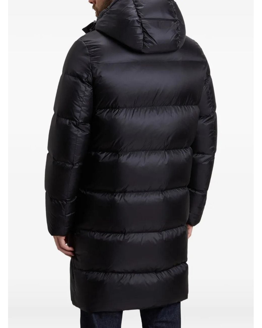 Woolrich Black Pertex Quilted Puffer Coat for men
