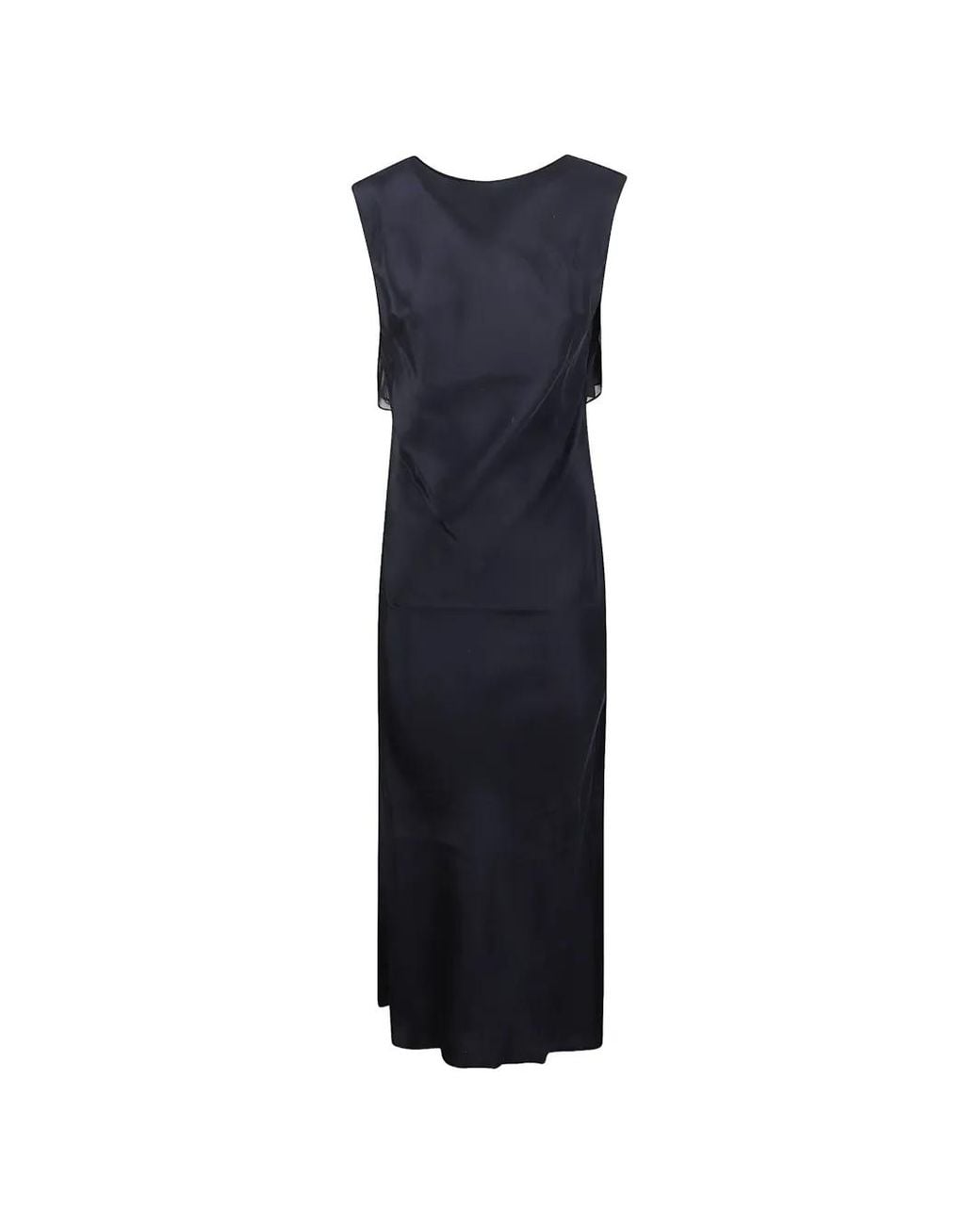 Max Mara Blue Open-Back Maxi Dress