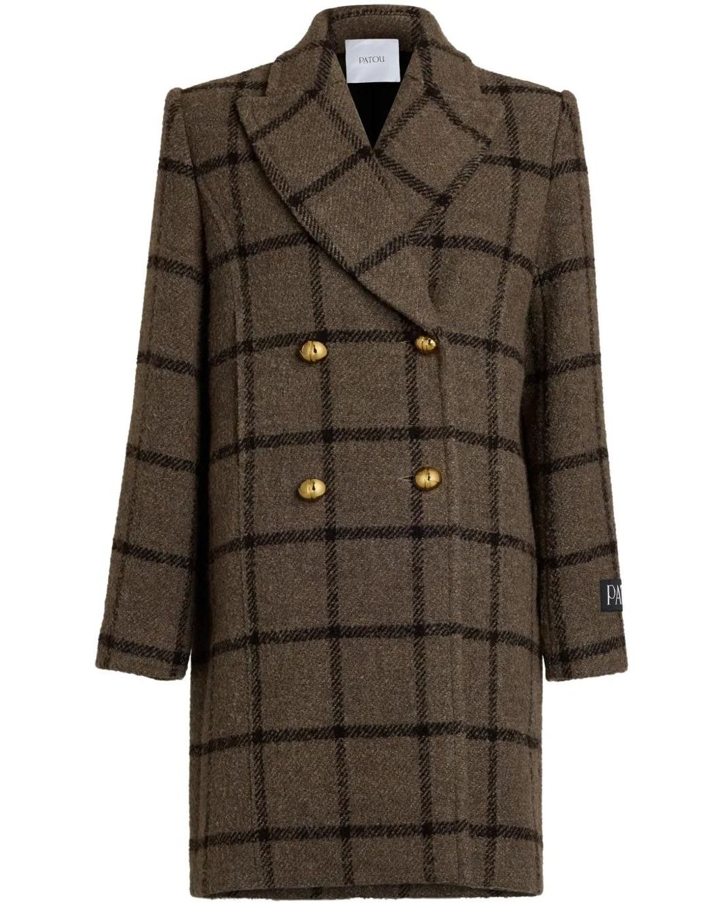 Patou Brown Double-Breasted Coat
