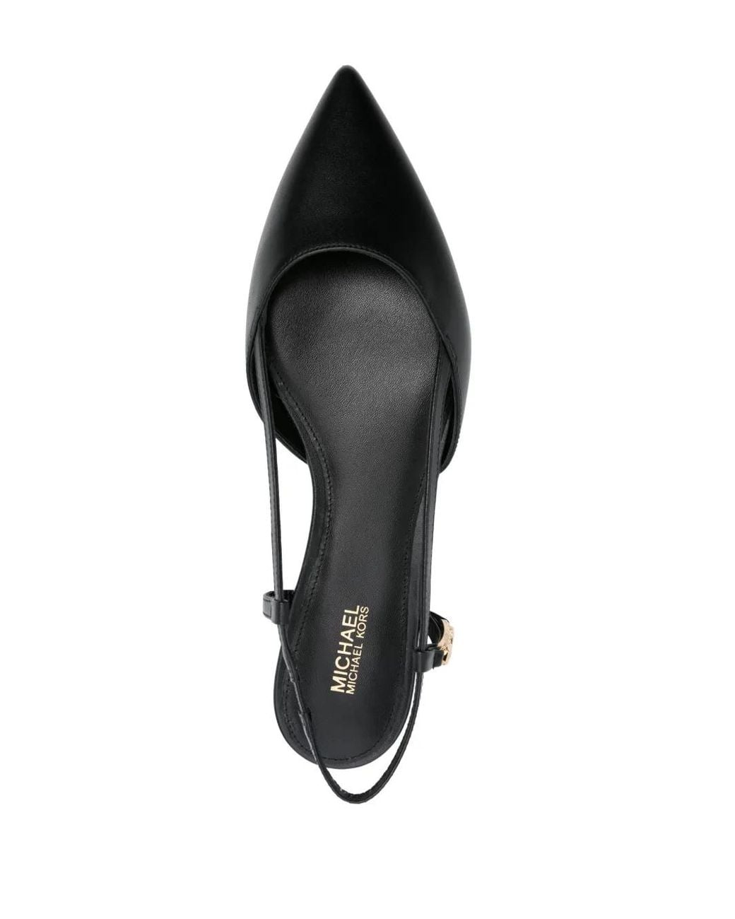 MICHAEL Michael Kors Black Logo-Plaque Leather Pumps