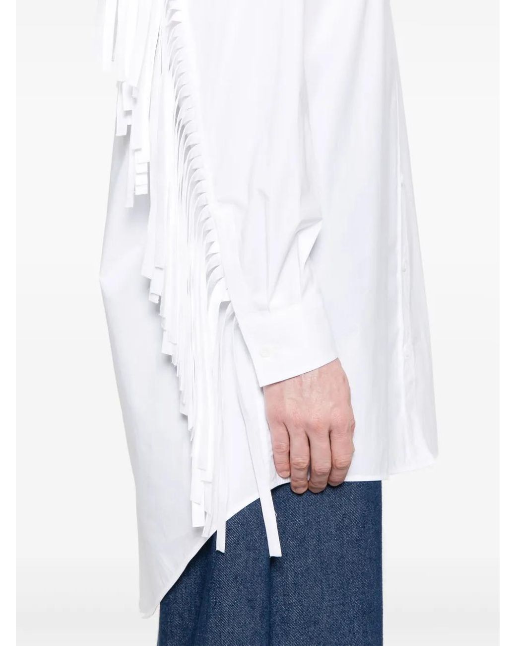 Moschino White Fringed Shirt