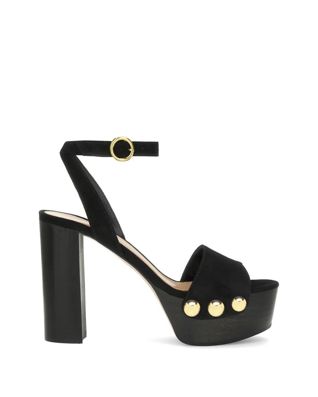 Gianvito Rossi Black Ardéa Studded Platform Sandals