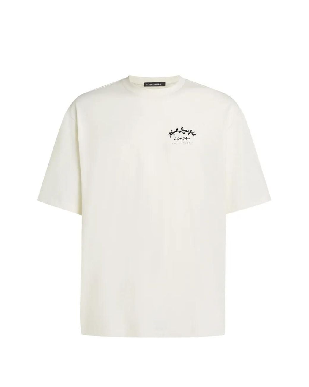 Karl Lagerfeld White Côte D'Azur T-Shirt for men