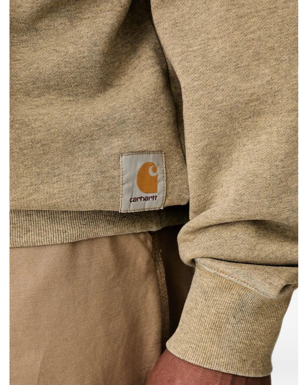 Carhartt Natural Caspian Logo-Patch Sweatshirt for men