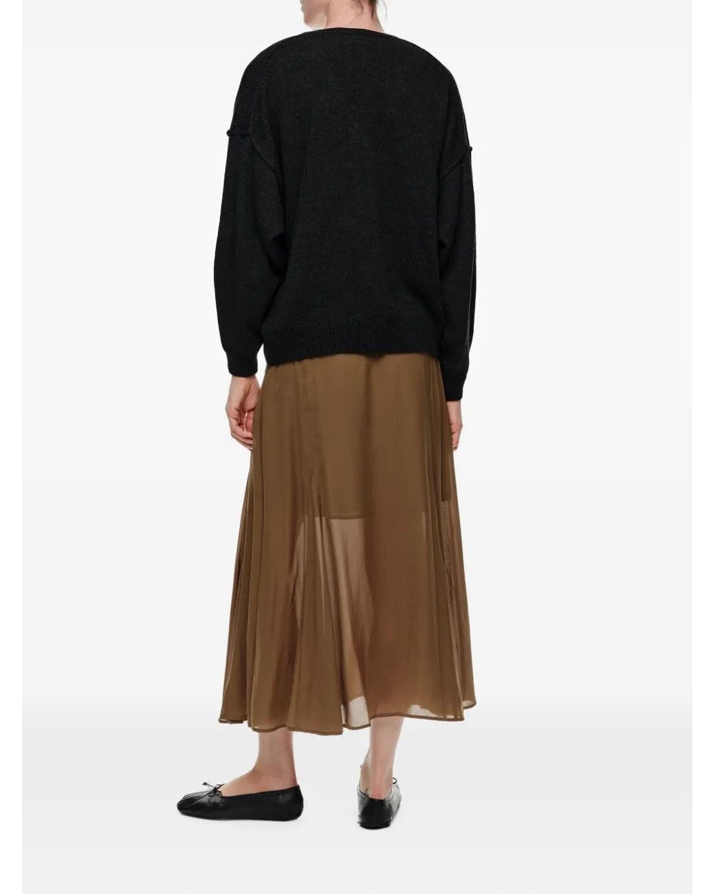 Bimba Y Lola Brown A-Line Skirt