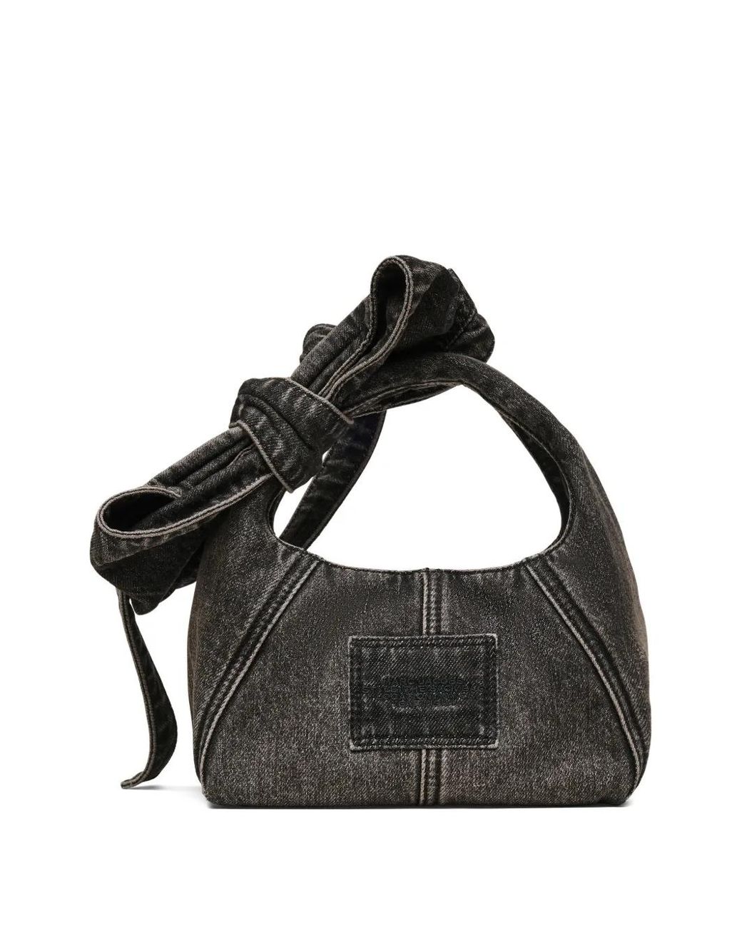 Borsa A Spalla The Bow Mini Denim di Marc Jacobs in Black