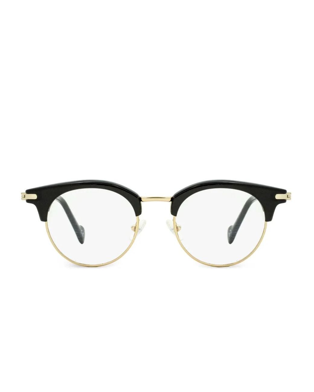Moncler Black Round-Frame Glasses