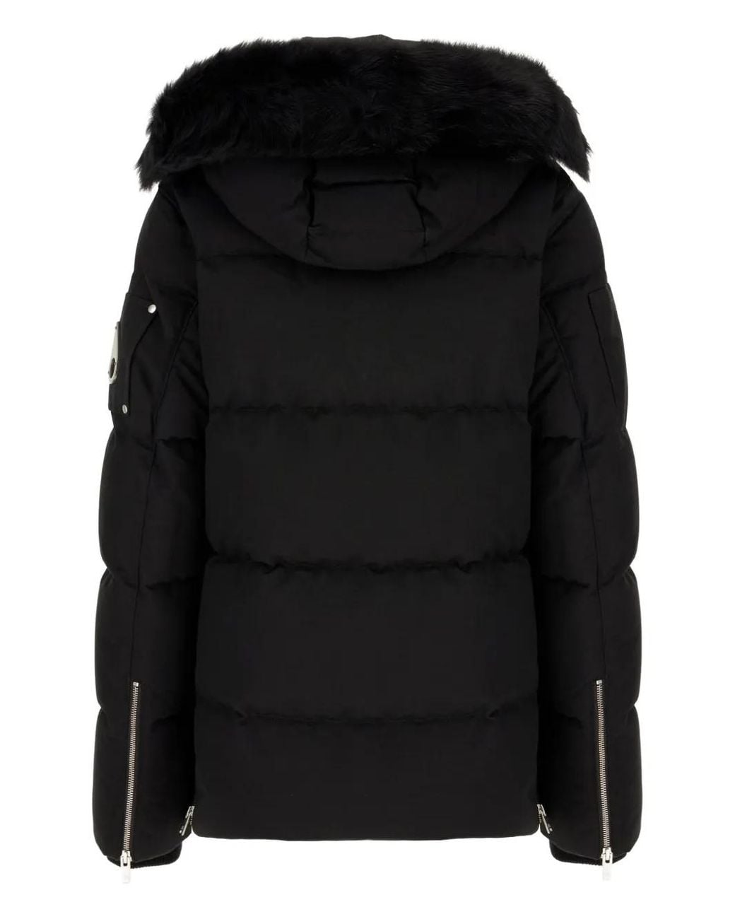 Moose Knuckles Black Hooded Puffer Jacket