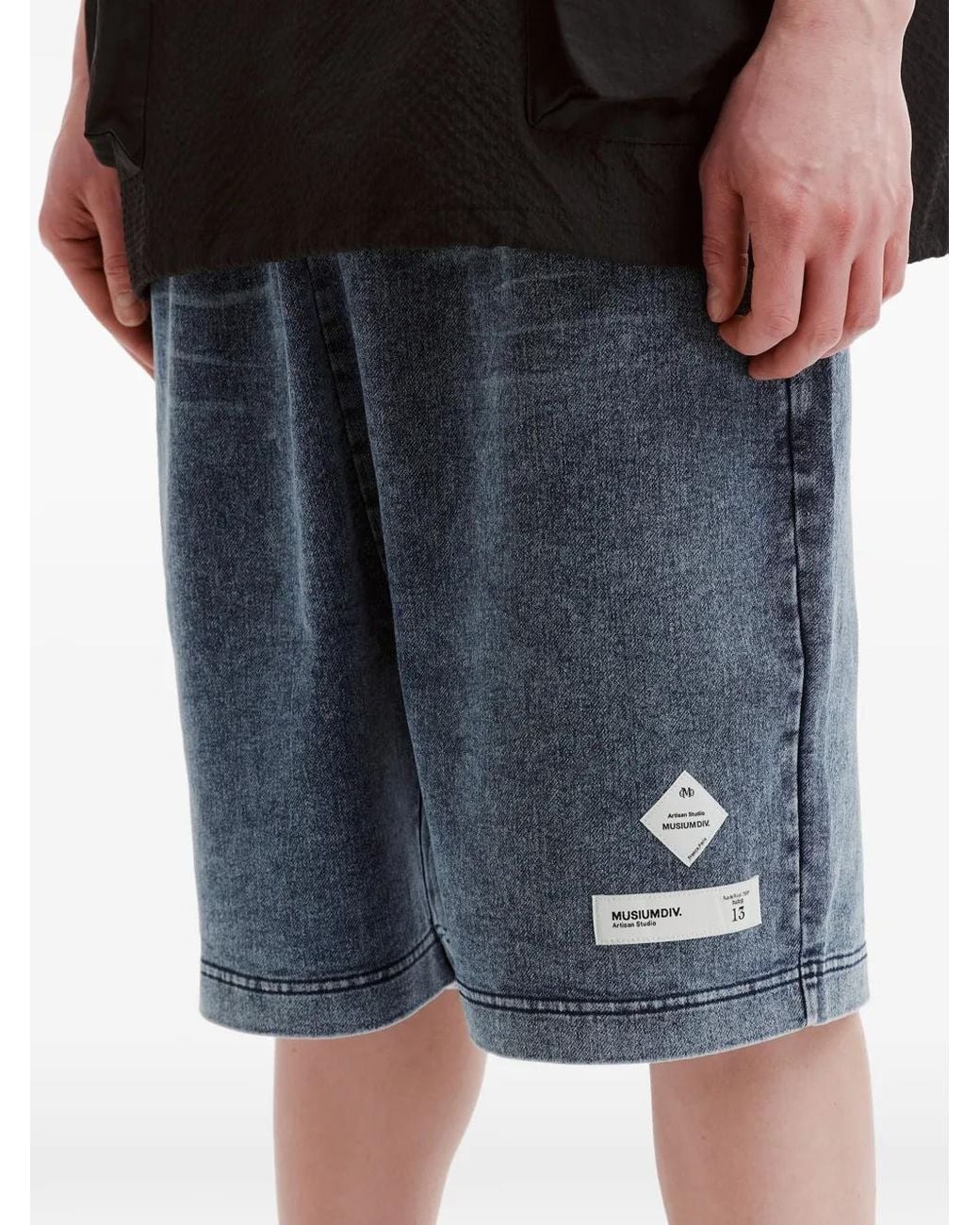 Musium Div. Blue Short En Jean À Lien De Resserrage for men