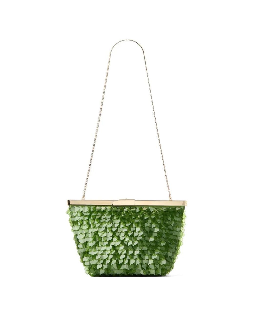 Jimmy Choo Green Ganache Clutch Bag