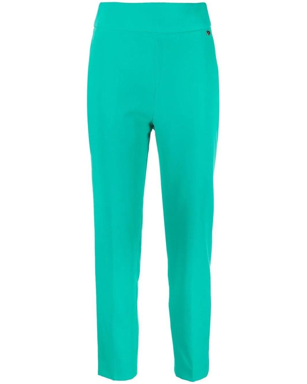 Liu Jo Blue Cropped Tailored Trousers