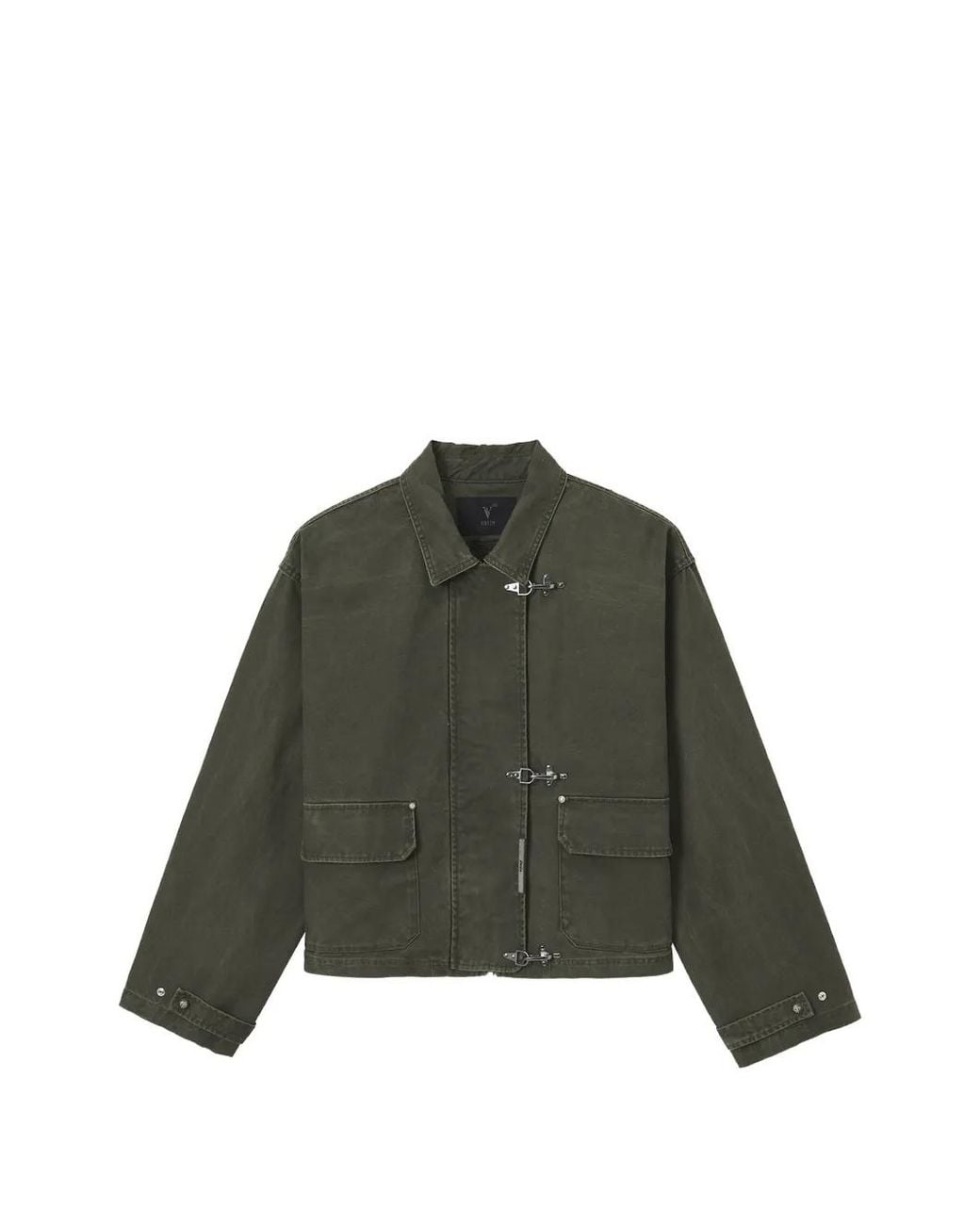FIVE CM Green Flap-Pocket Toggle Jacket for men