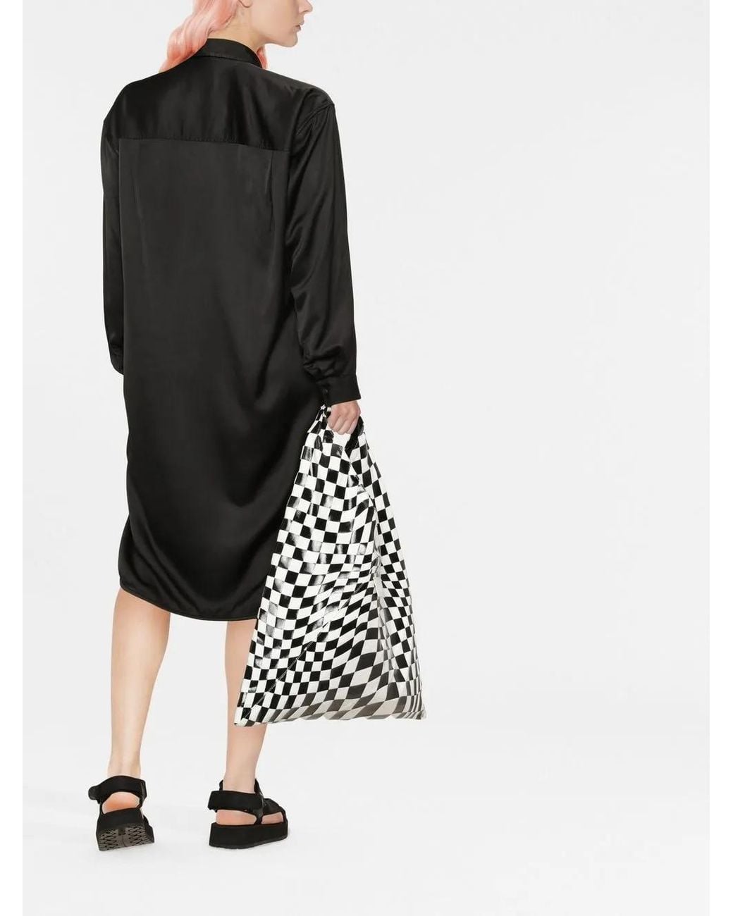DIESEL Black Logo Shirt Dress