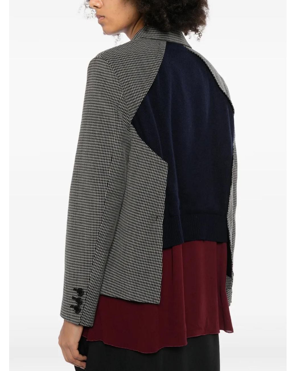 Undercover Gray Blazer À Motif Pied-De-Poule