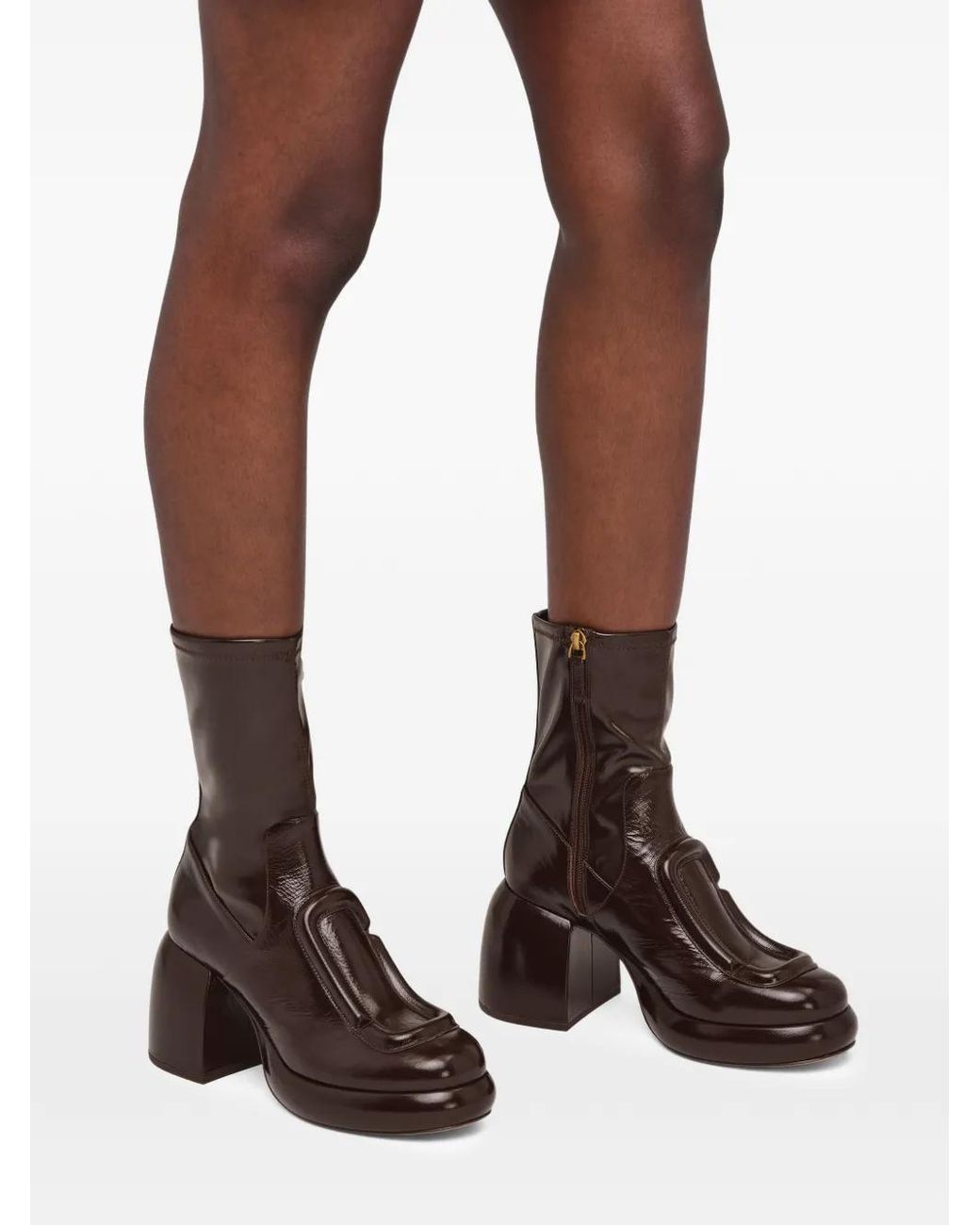 Marc Jacobs Brown The Pop J Marc Ankle Boots