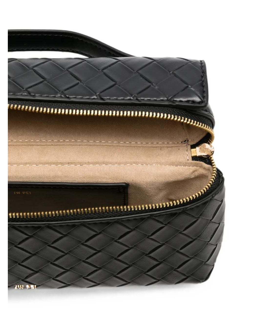JW PEI Black Thea Woven Clutch Bag