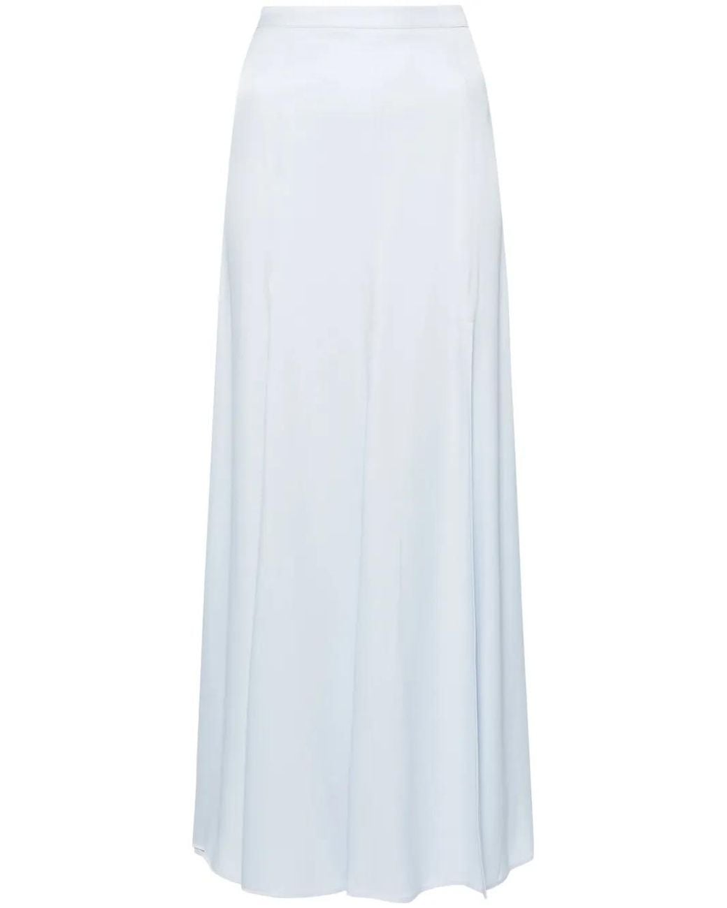 Twinset White High-Waisted Flared Maxi Skirt