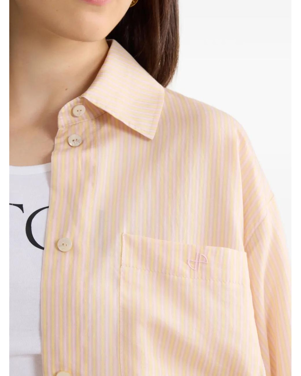 Patou White Striped-Pattern Shirt