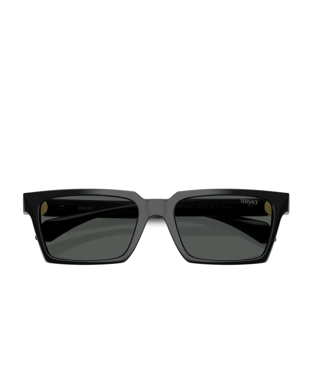 Versace Black Medusa-Plaque Rectangle-Frame Sunglasses for men