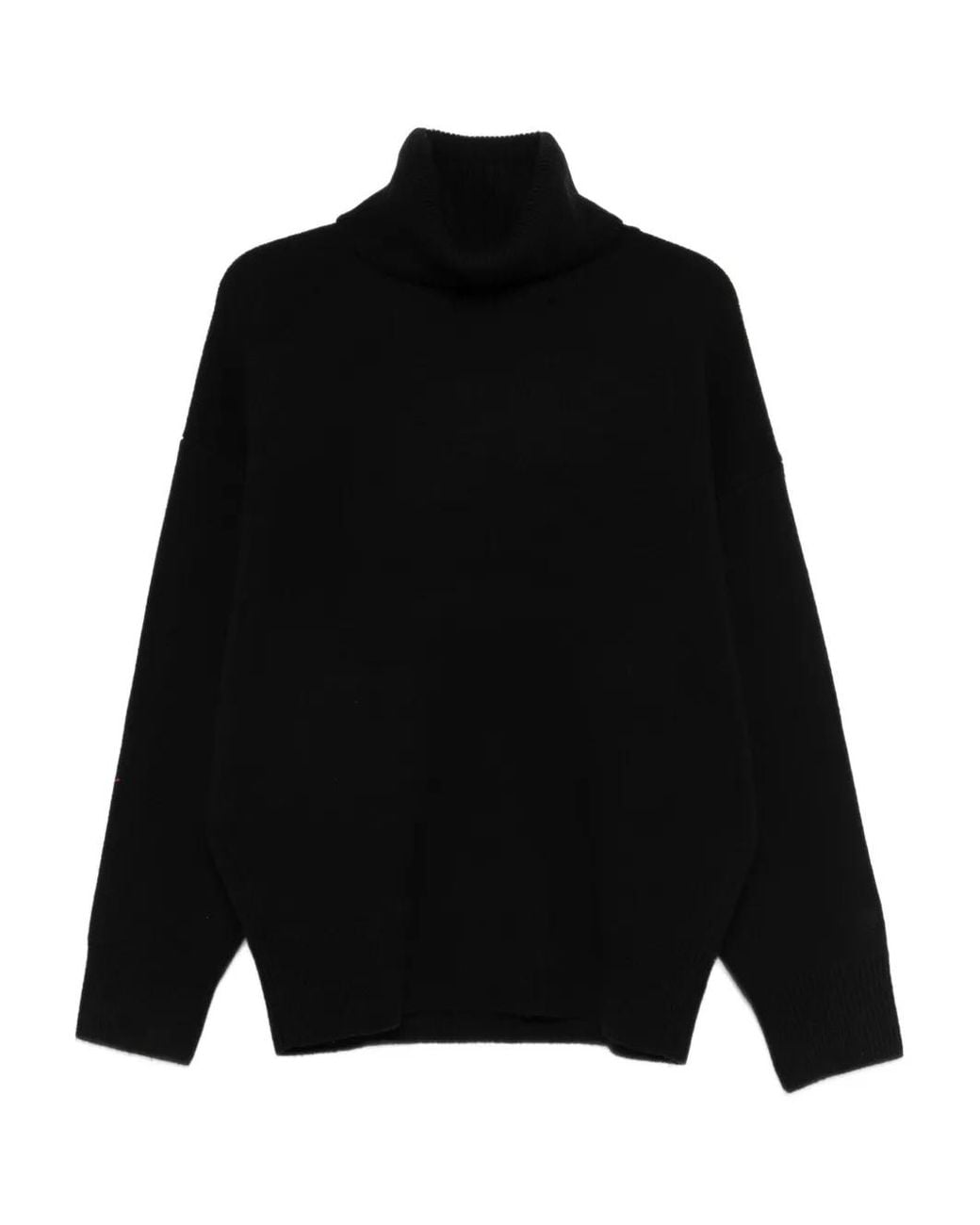 Totême Black Double-Knit Turtleneck