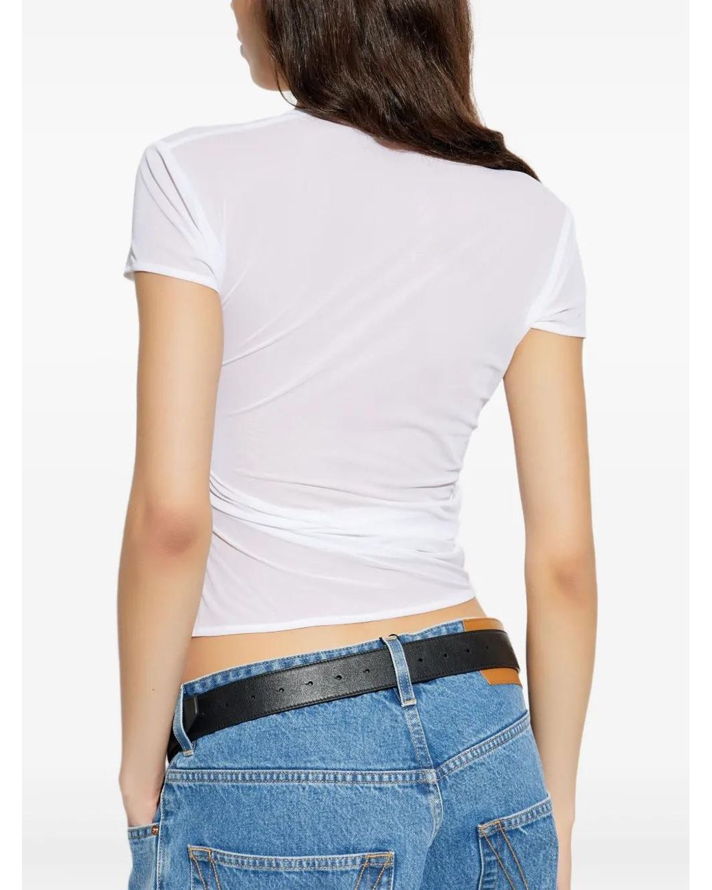AVAVAV White Number-Embroidered T-Shirt