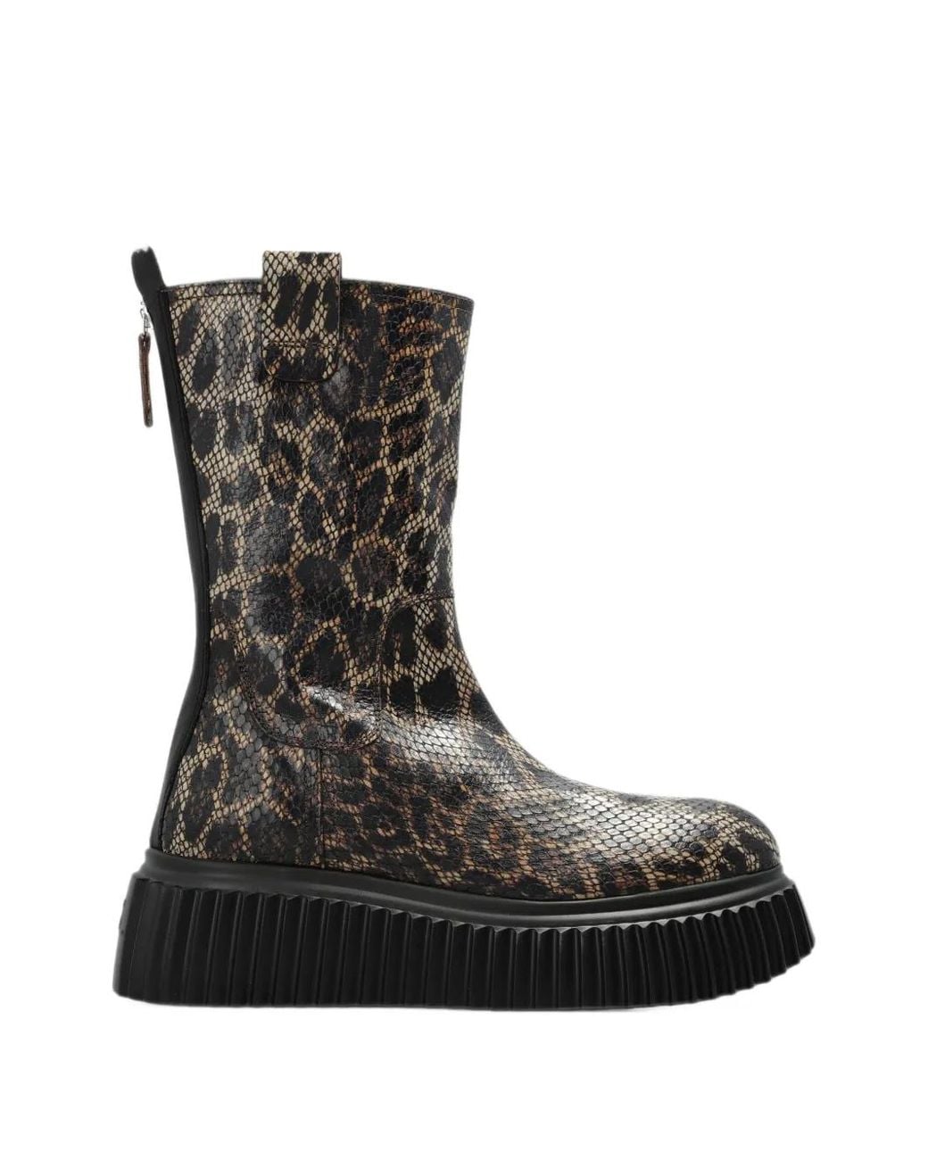 Agl Attilio Giusti Leombruni Black Milagros Leopard-Print Platform Ankle Boots